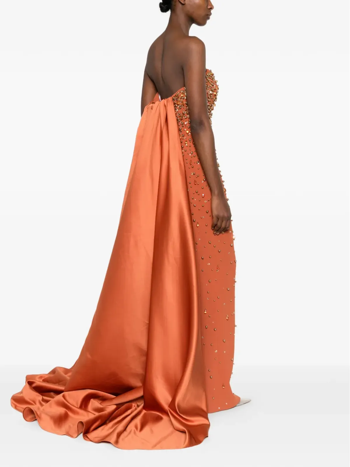 JEAN-LOUIS SABAJI embellished strapless maxi dress - Brown - 画像2