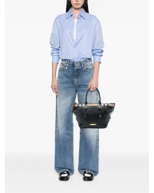 Burberry Pre-Owned ハウスチェック柄トリム レザー サリスベリートートバッグ - サムネイル2