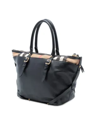 Burberry Pre-Owned ハウスチェック柄トリム レザー サリスベリートートバッグ - サムネイル3