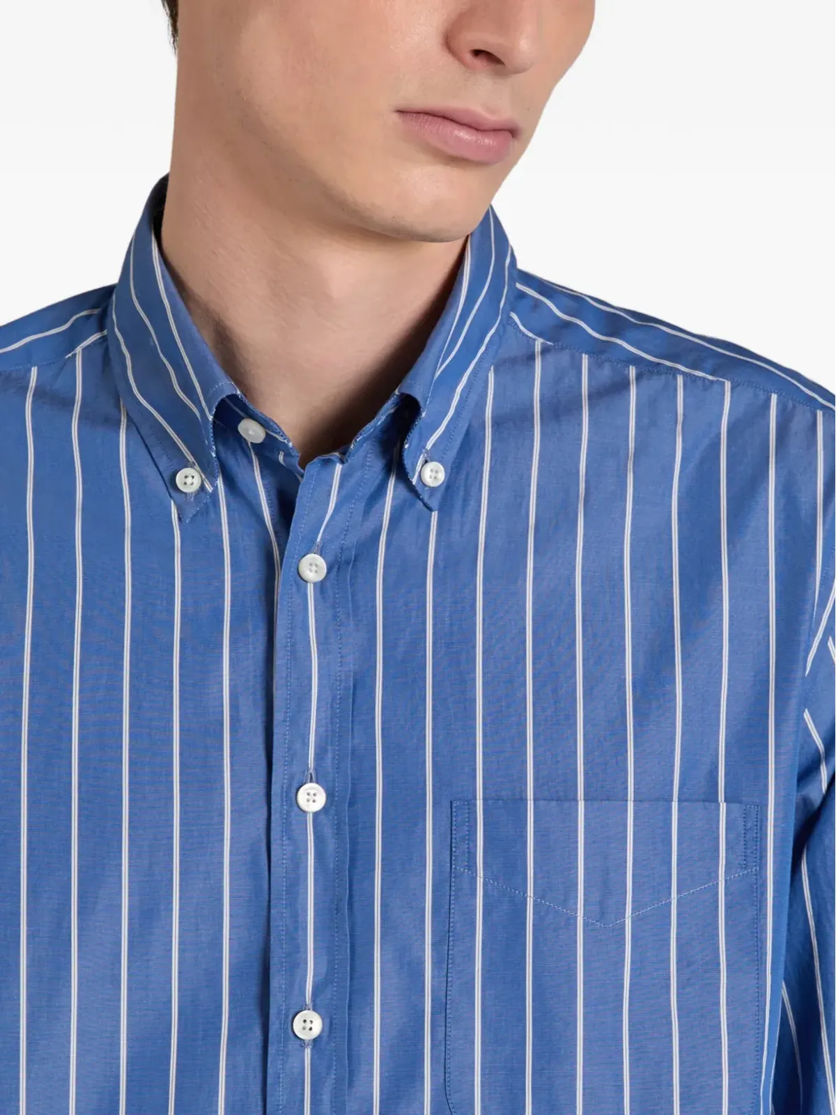 Glanshirt ストライプポプリンシャツ - 画像5