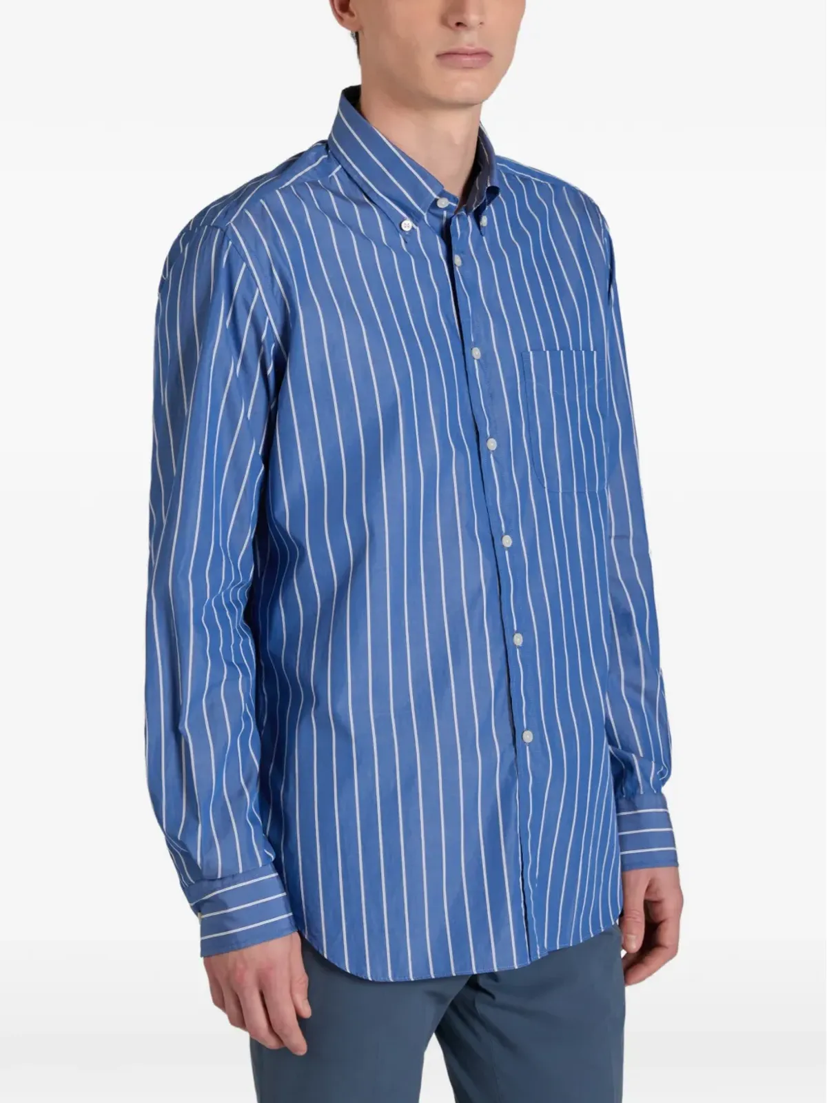 Glanshirt ストライプポプリンシャツ - 画像3