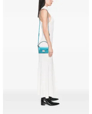 Prada Pre-Owned サフィアーノ・ラックス・サウンドロック・サッチェル ブルー - サムネイル2