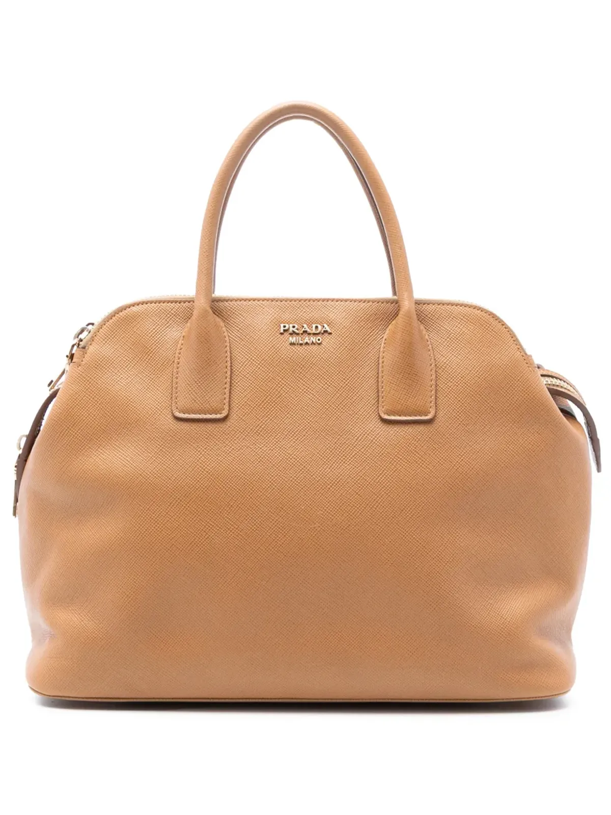 Prada Pre-Owned サフィアーノ・キュイール トリプルジップ ドーム型トップハンドバッグ - ブラウン - 画像1