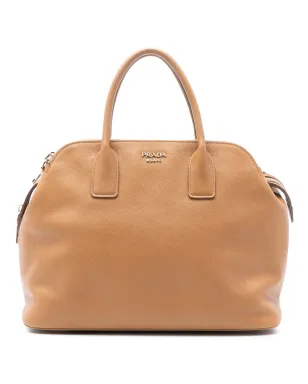 Prada Pre-Owned サフィアーノ・キュイール トリプルジップ ドーム型トップハンドバッグ - ブラウン - サムネイル1