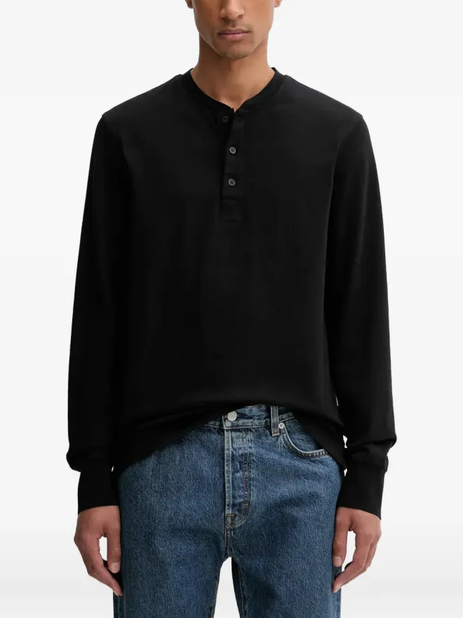 Filippa K Filippa K ヘンリーネックTシャツ ブラックの商品画像