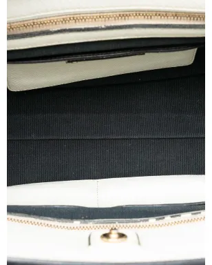 Prada Pre-Owned バイカラー サフィアーノ キュイール トリム キャンバス サッチェル - ブラック - サムネイル5