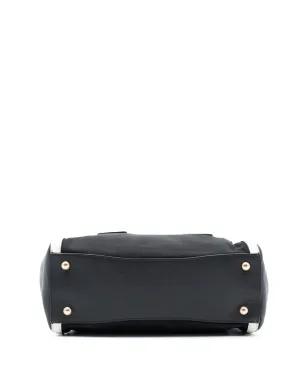 Prada Pre-Owned バイカラー サフィアーノ キュイール トリム キャンバス サッチェル - ブラック - サムネイル4