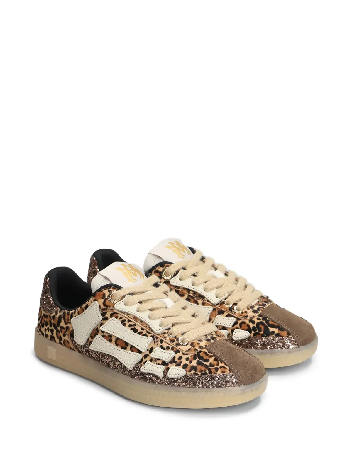 AMIRI animal-print lace-up sneakers - Brown - 画像2