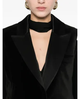 alice + olivia シラス ベルベット ショールカラー ブレザー（ブラック） - サムネイル5