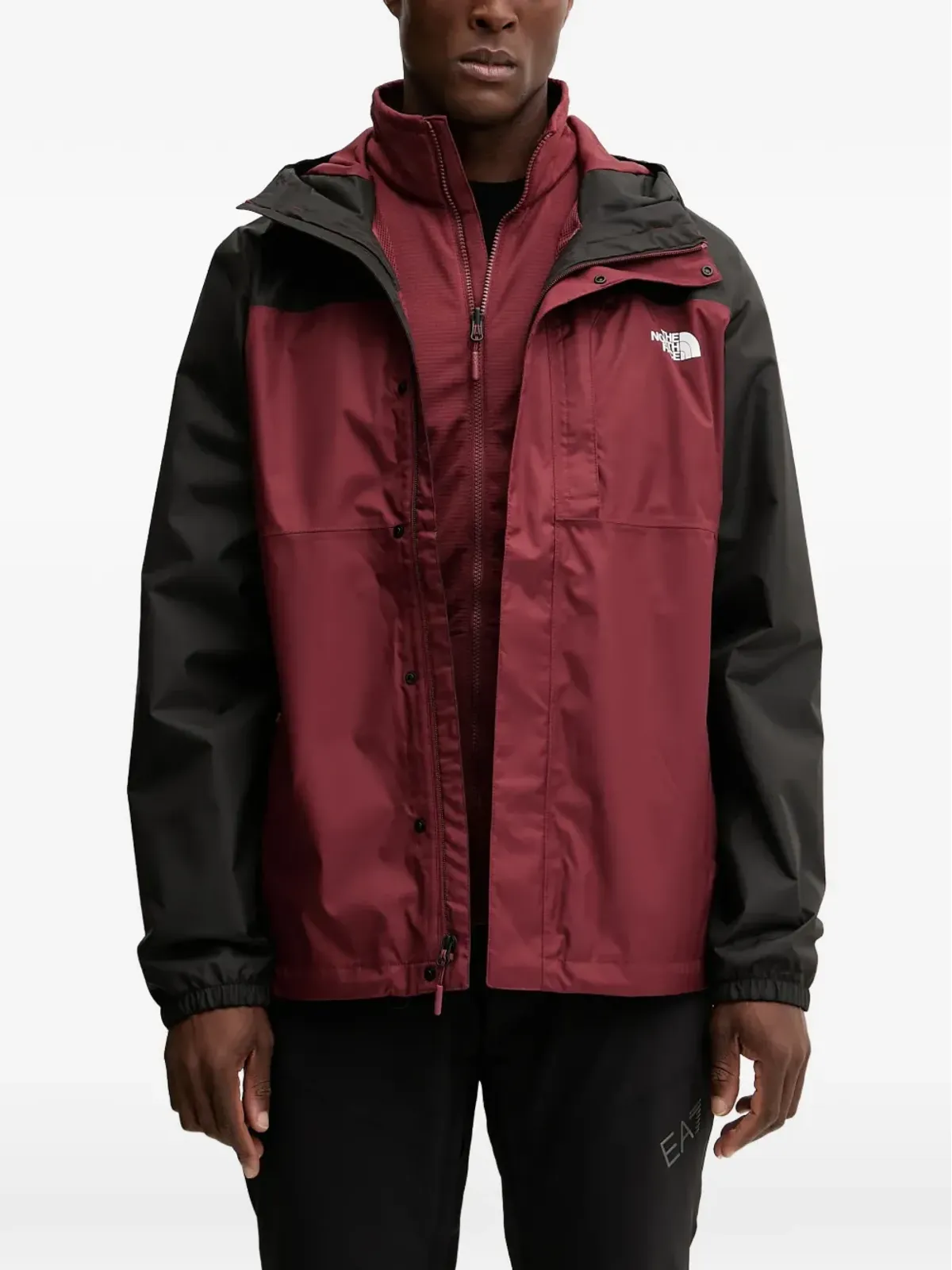 The North Face フード付きカラー・ブロック パフォーマンスジャケット - 画像1