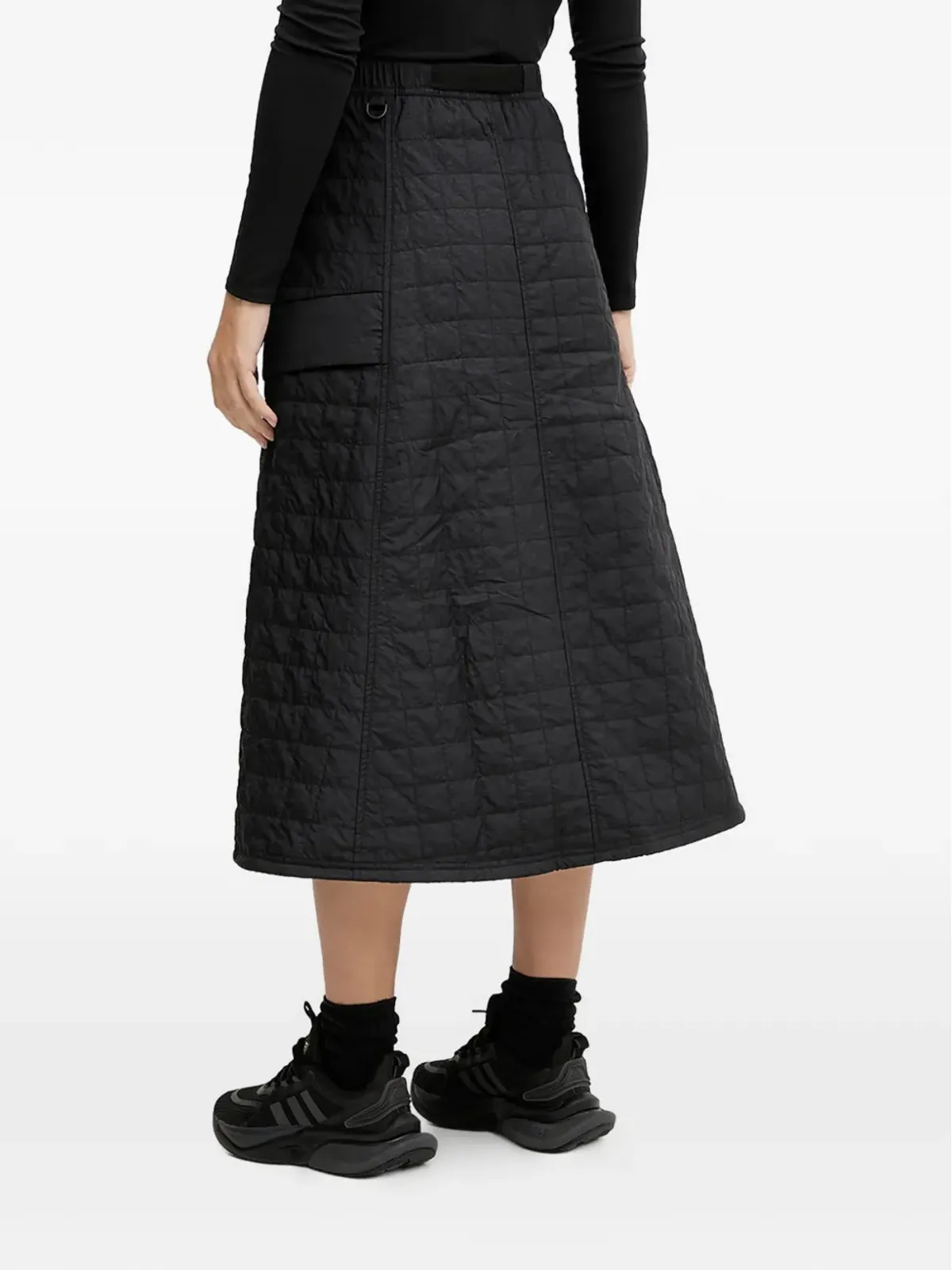 The North Face キルテッドベルト付きミディスカート - 画像3