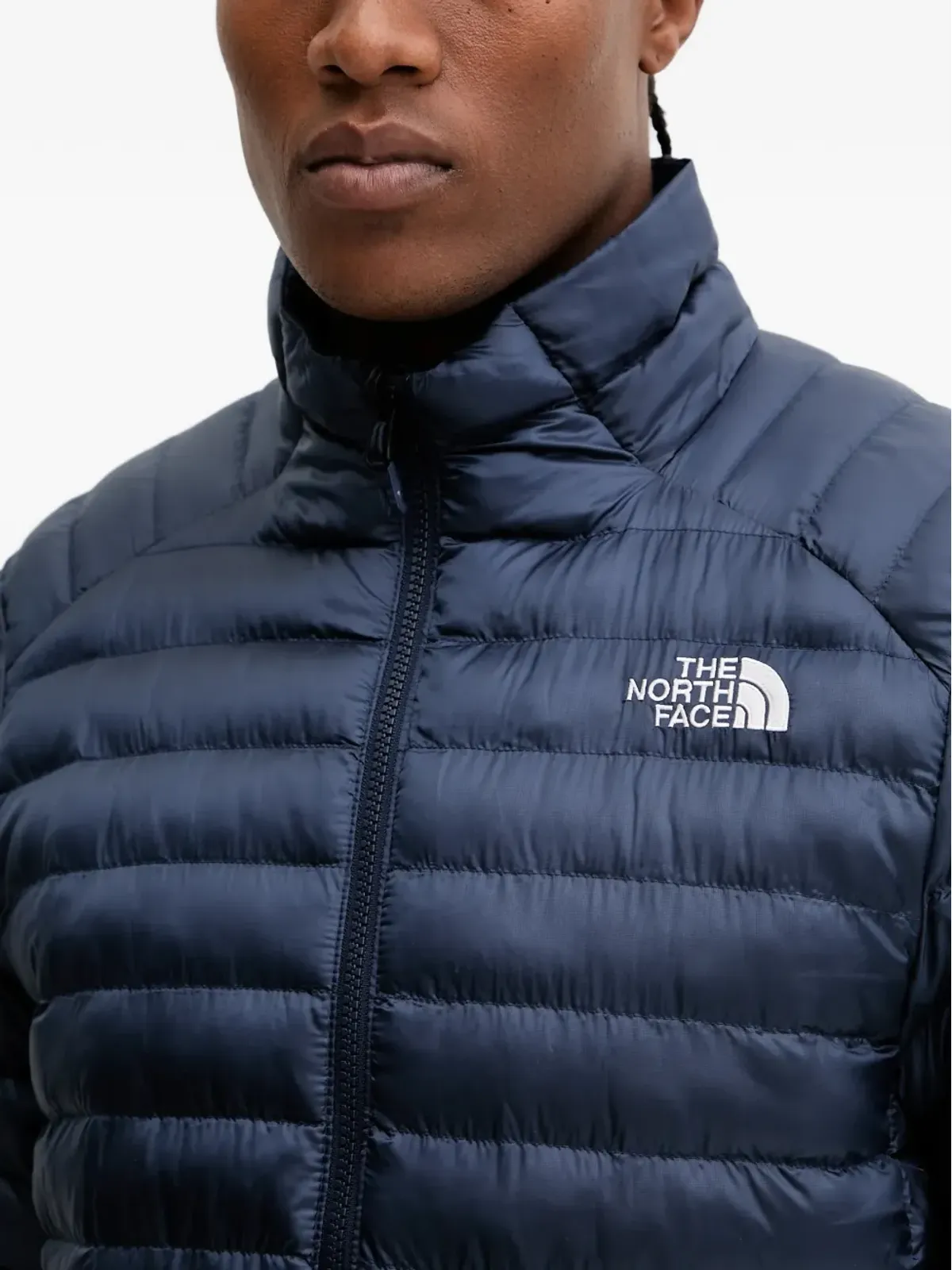 The North Face ロゴプリント キルティングジャケット ブルー - 画像4