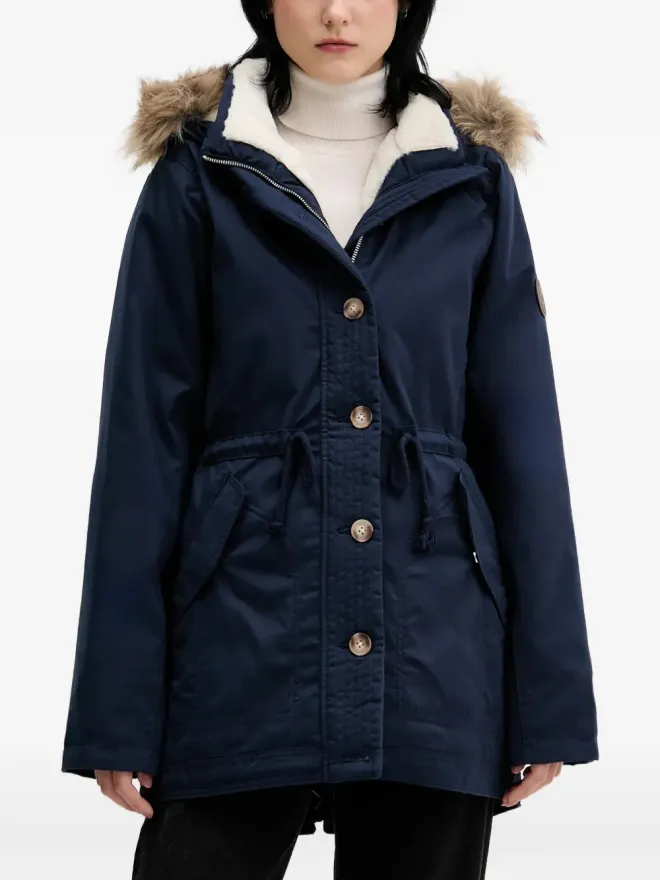 Hollister Hollister フェイクファー フード付きコート ブルーの商品画像
