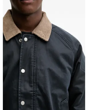Abercrombie & Fitch 襟付きシャツジャケット ブルー - サムネイル5