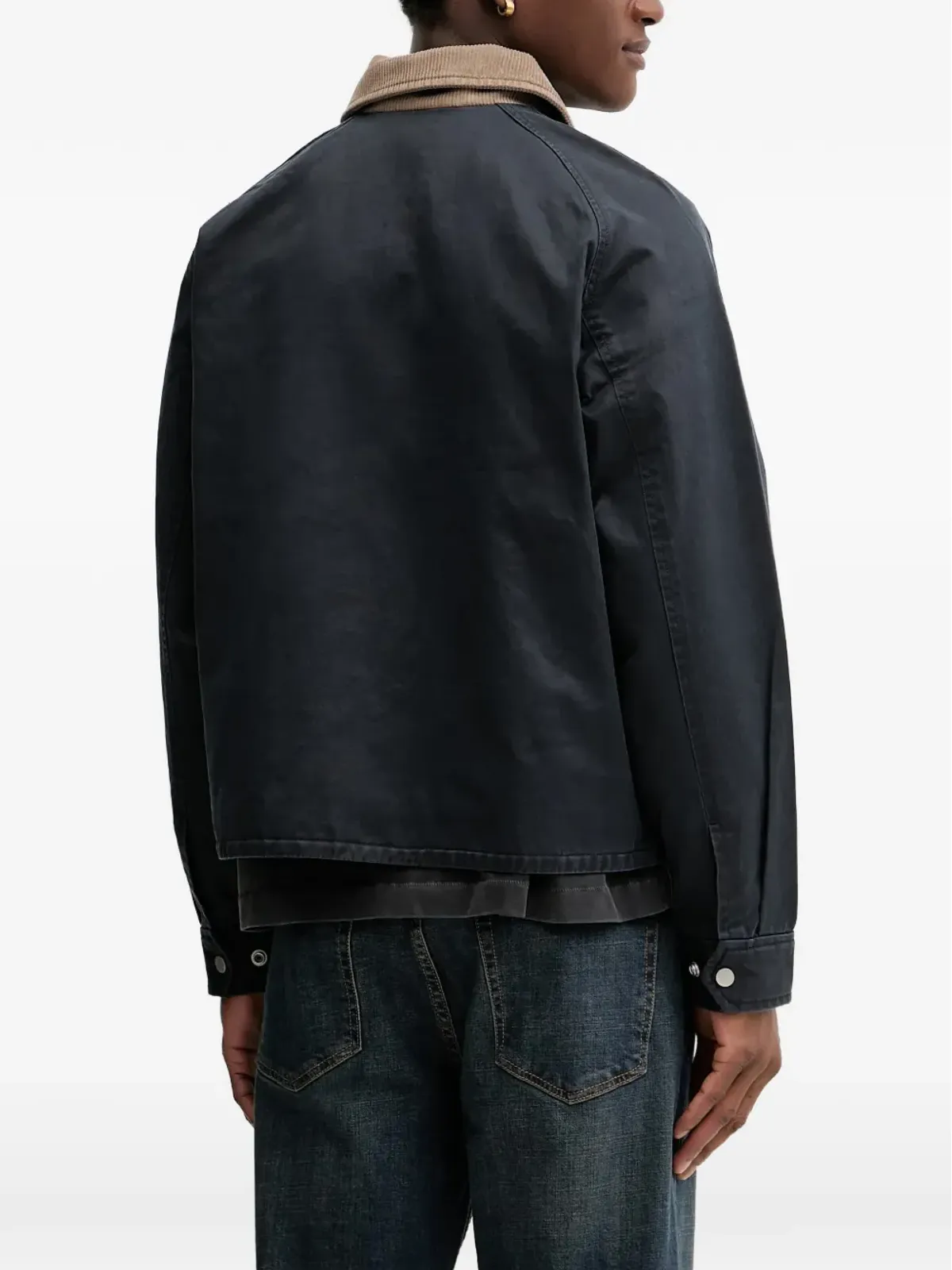 Abercrombie & Fitch 襟付きシャツジャケット ブルー - 画像3