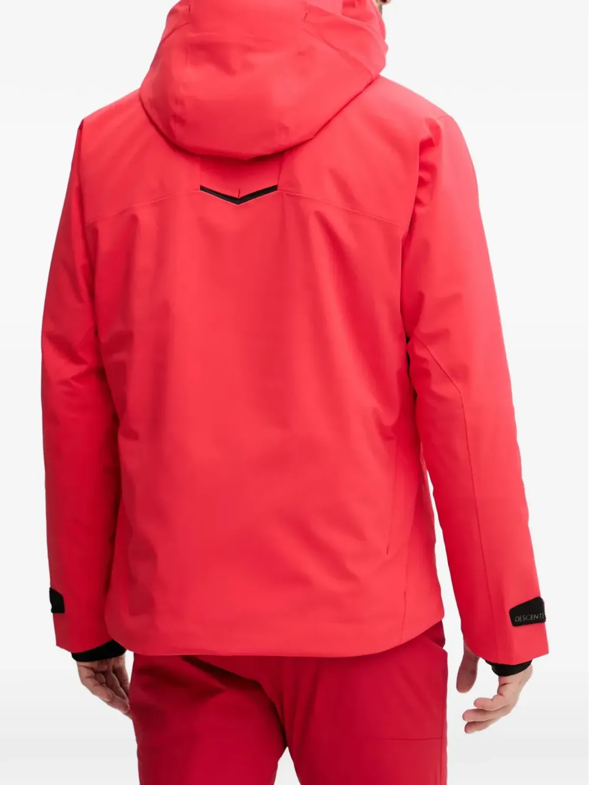 DESCENTE フード付きジップスキージャケット レッド - 画像3