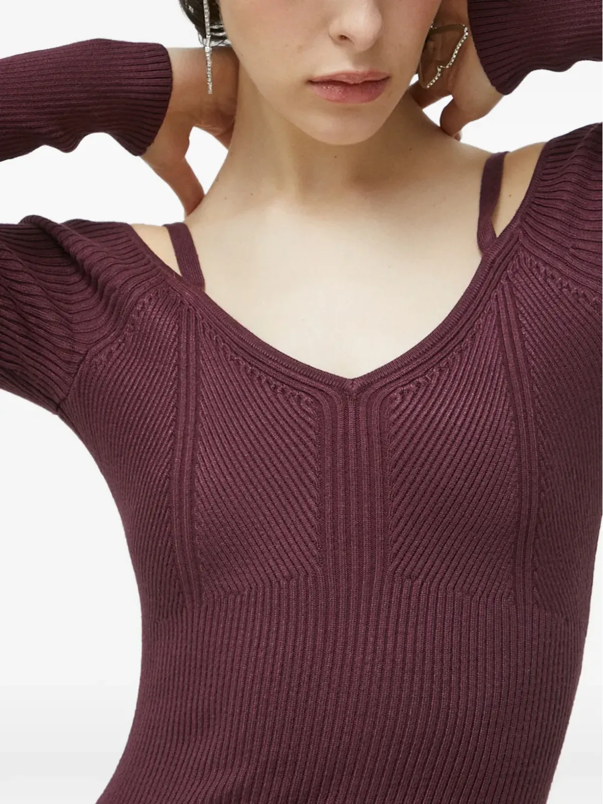 Abercrombie & Fitch Vネック ミディドレス - 画像4