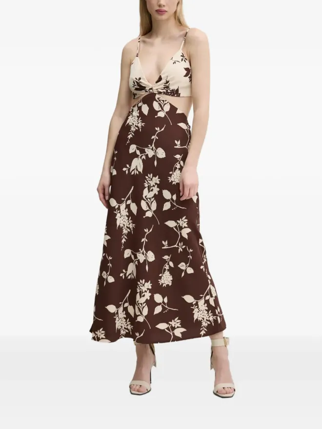 Abercrombie & Fitch Abercrombie & Fitch カットアウト花柄ミディドレスの商品画像