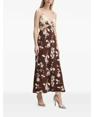 Abercrombie & Fitch カットアウト花柄ミディドレス - サムネイル3