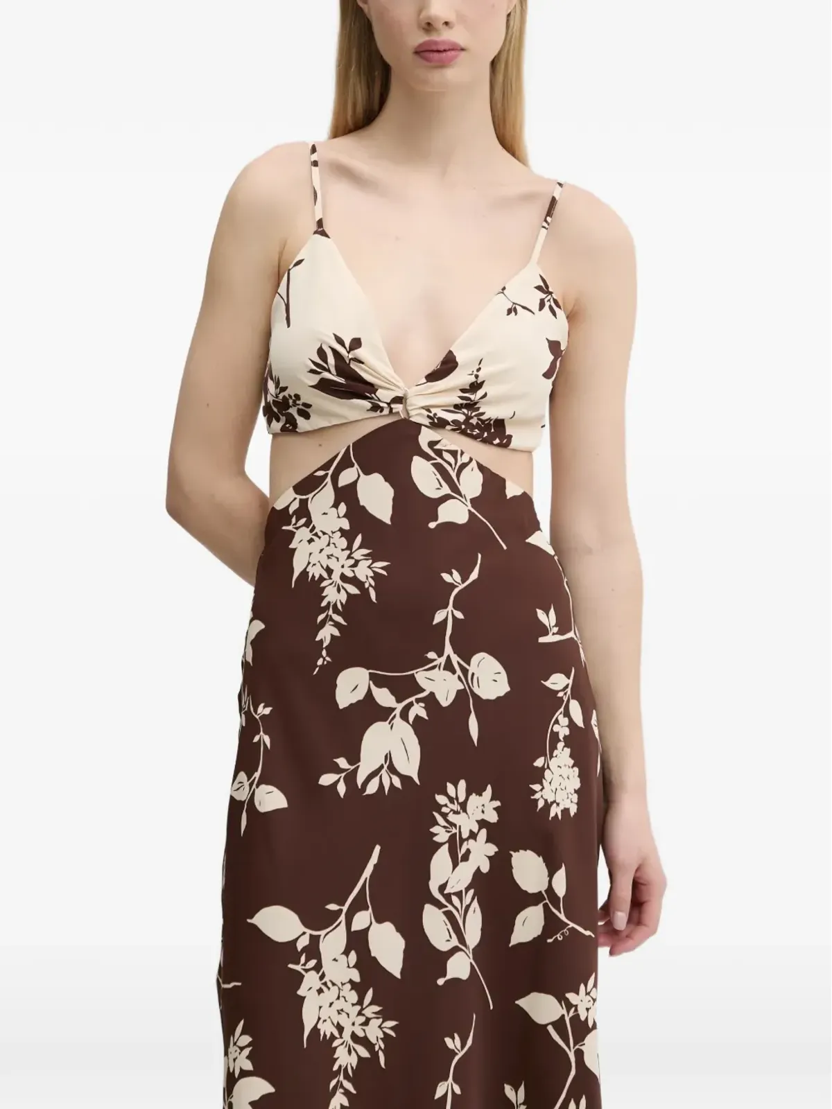 Abercrombie & Fitch カットアウト花柄ミディドレス - 画像4