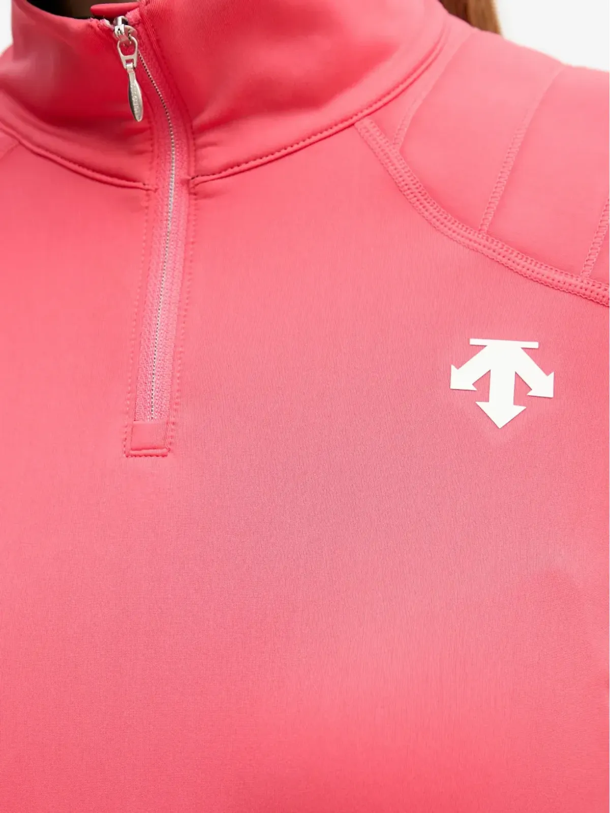 DESCENTE ジップファスナー ロゴディテール スキートップ - 画像5