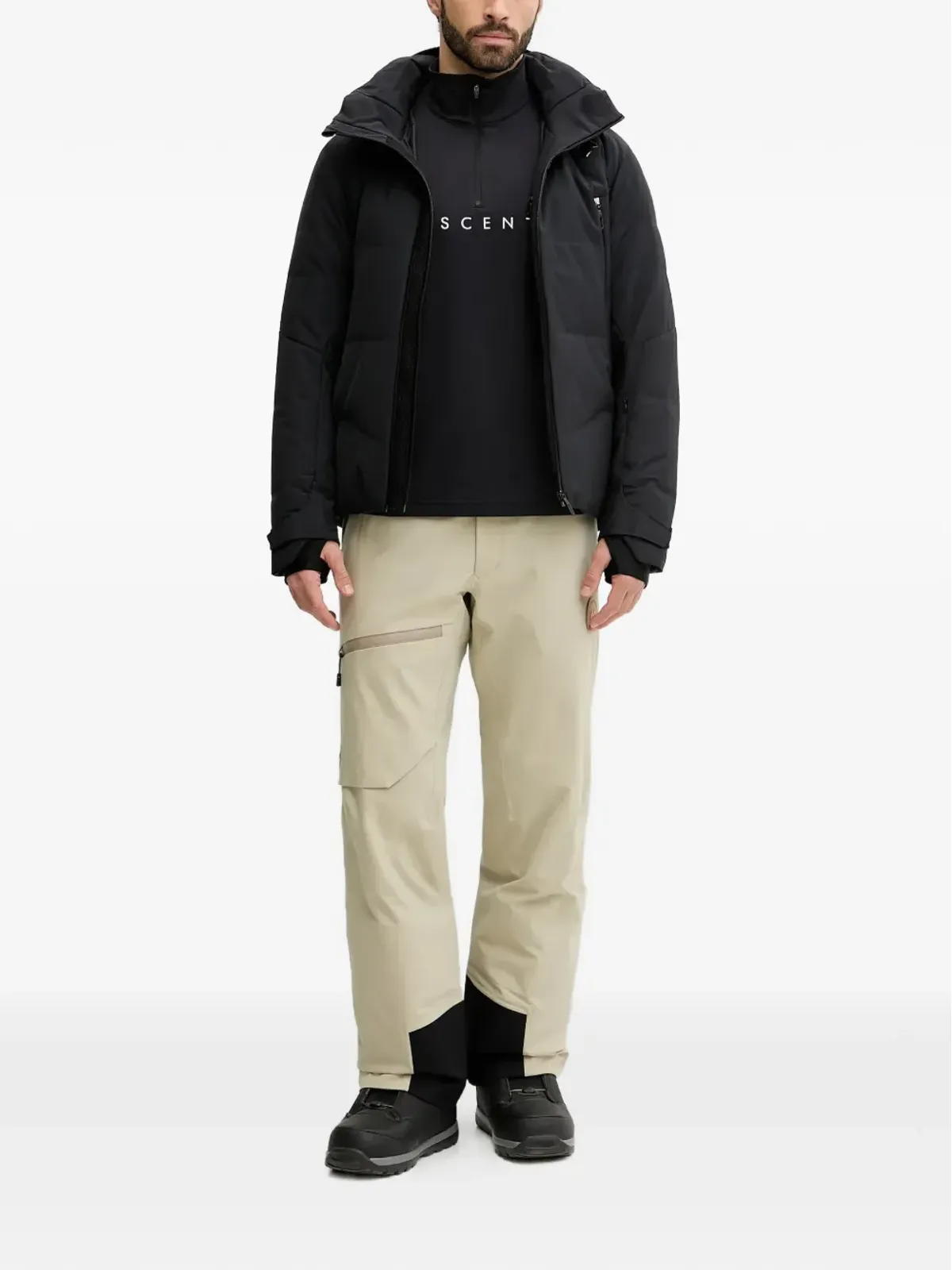 DESCENTE ジップファスナー付きハイネックスキートップ - 画像2