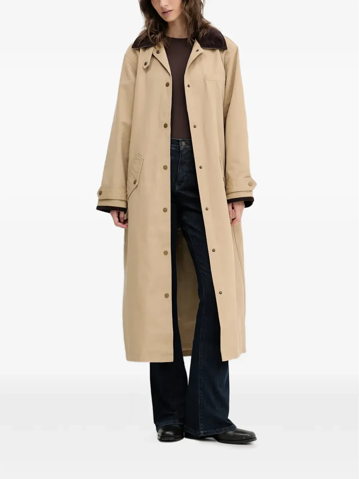 Abercrombie & Fitch ベルト付きロングコート - 画像2