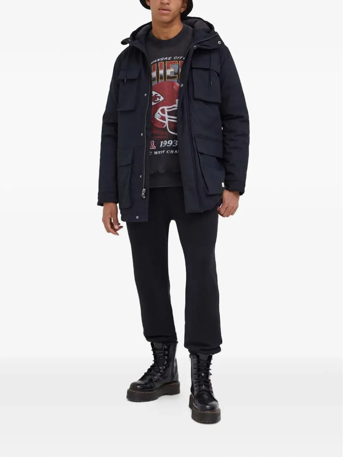 Abercrombie & Fitch Kansas Chiefs グラフィックプリント セーター（グレー） - 画像2