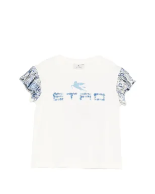 ETRO KIDS 花柄プリントのフリル付きTシャツ - サムネイル1