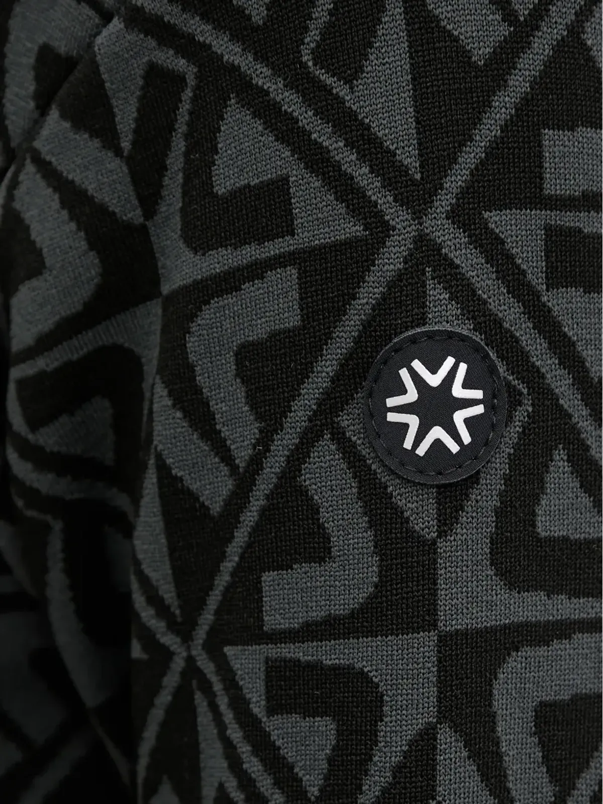 NEWLAND geometric-pattern zip-fastening sweatshirt - Black - 画像5