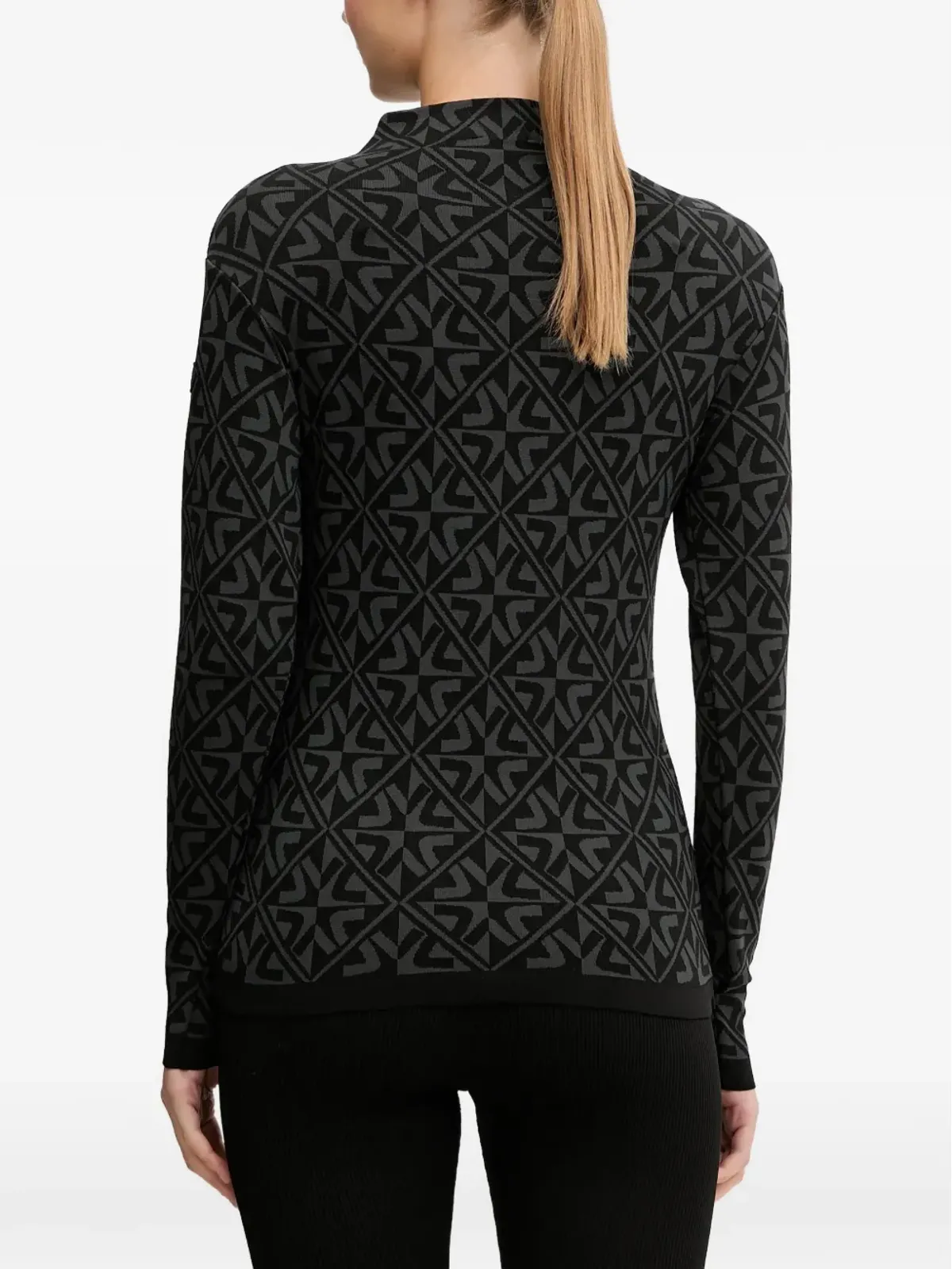 NEWLAND geometric-pattern zip-fastening sweatshirt - Black - 画像3