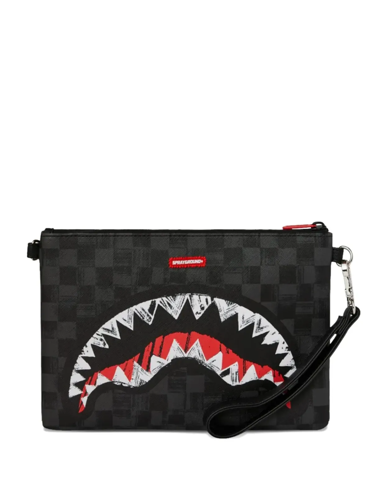 Sprayground チェック柄ロゴディテール クラッチバッグ - 画像1