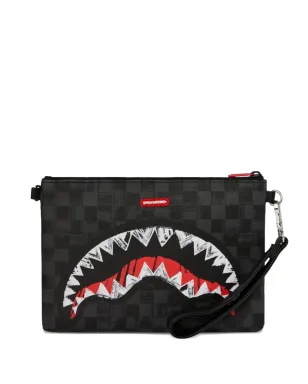 Sprayground チェック柄ロゴディテール クラッチバッグ - サムネイル1