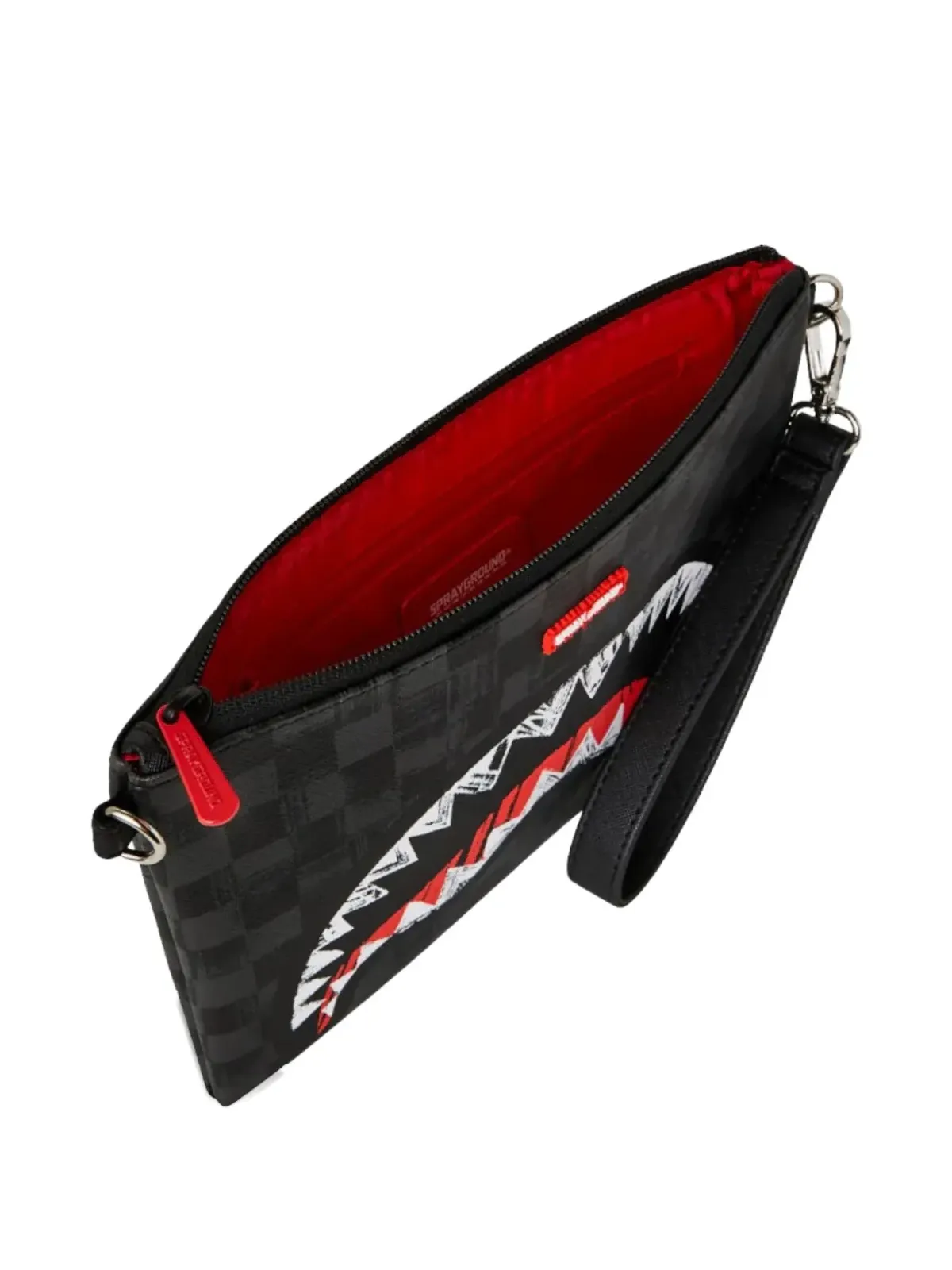 Sprayground チェック柄ロゴディテール クラッチバッグ - 画像4