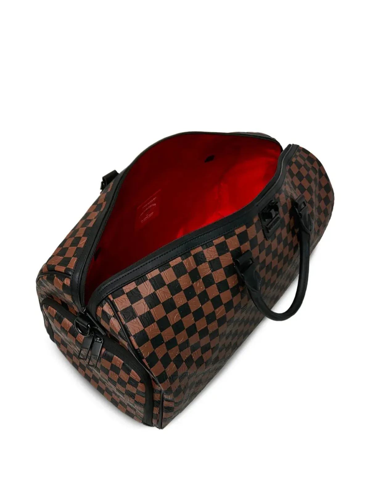 Sprayground チェック柄トップハンドルダッフルバッグ - 画像4