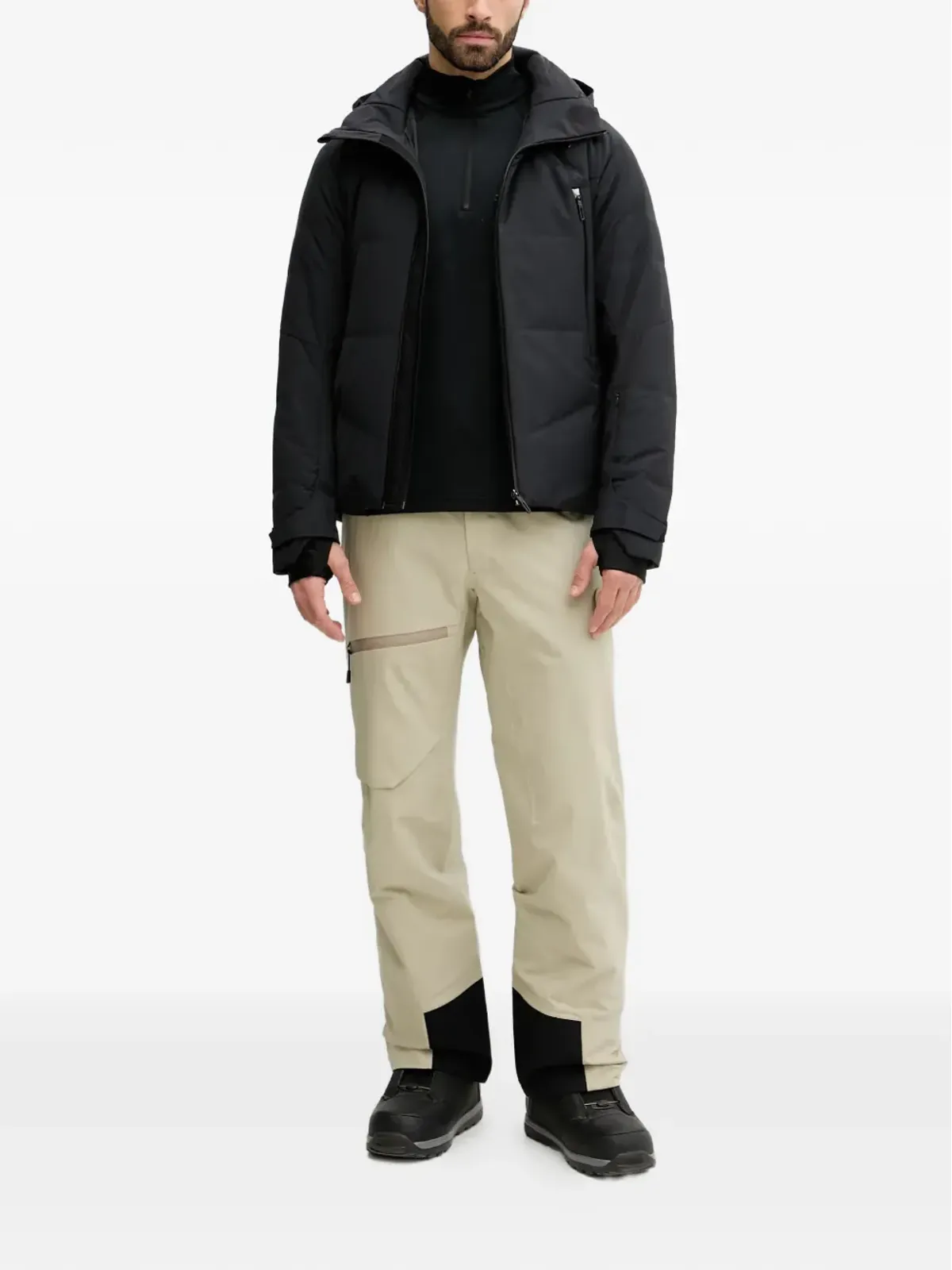 DESCENTE ジップファスニング ロゴディテール スキートップ - 画像2