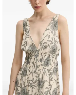 Abercrombie & Fitch Vネック花柄ノースリーブジャンプスーツ - サムネイル5