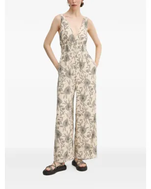 Abercrombie & Fitch Vネック花柄ノースリーブジャンプスーツ - サムネイル2