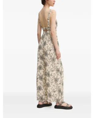 Abercrombie & Fitch Vネック花柄ノースリーブジャンプスーツ - サムネイル4