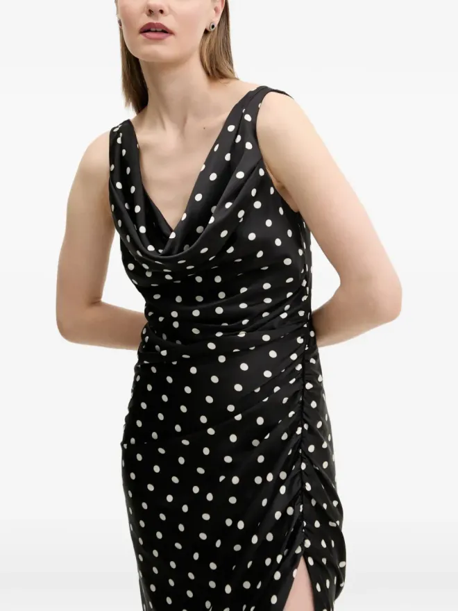 Abercrombie & Fitch Abercrombie & Fitch ドット柄スプリットミディドレスの商品画像