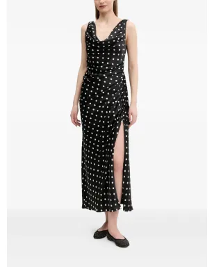 Abercrombie & Fitch ドット柄スプリットミディドレス - サムネイル2