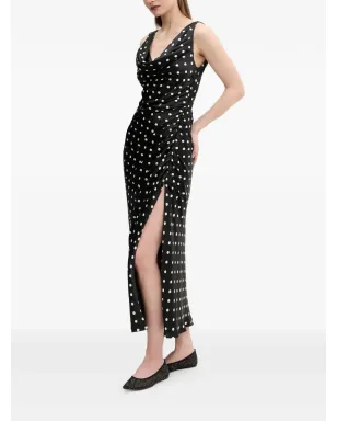 Abercrombie & Fitch ドット柄スプリットミディドレス - サムネイル3