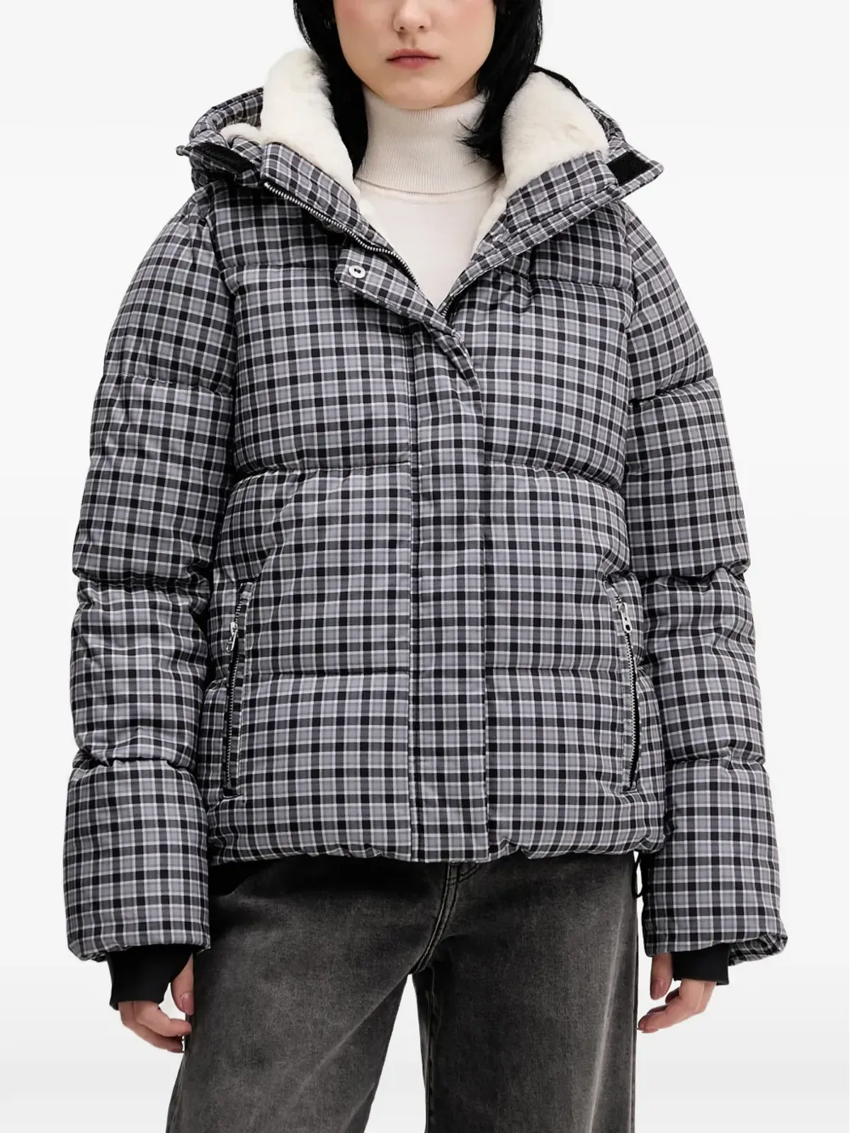 Hollister チェック柄フード付きジャケット - 画像1