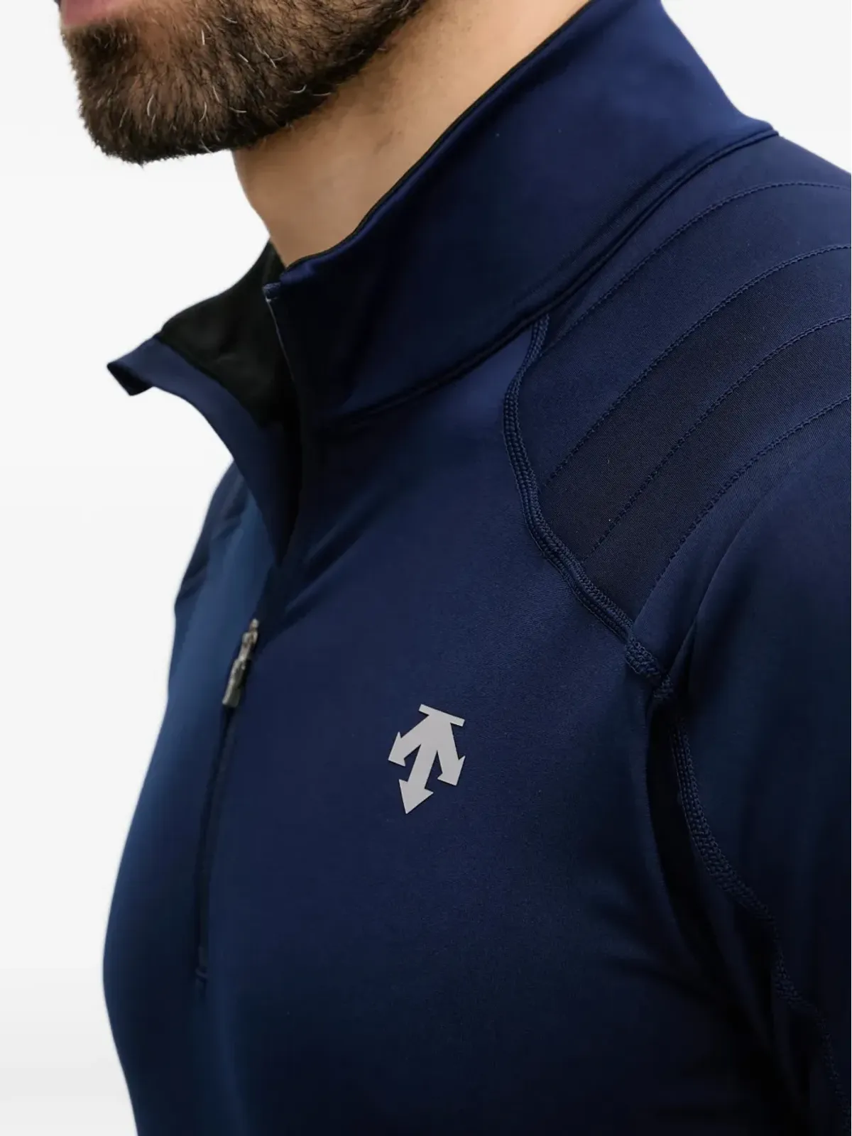 DESCENTE ジップファスナー付きモックネック スキートップ - 画像5