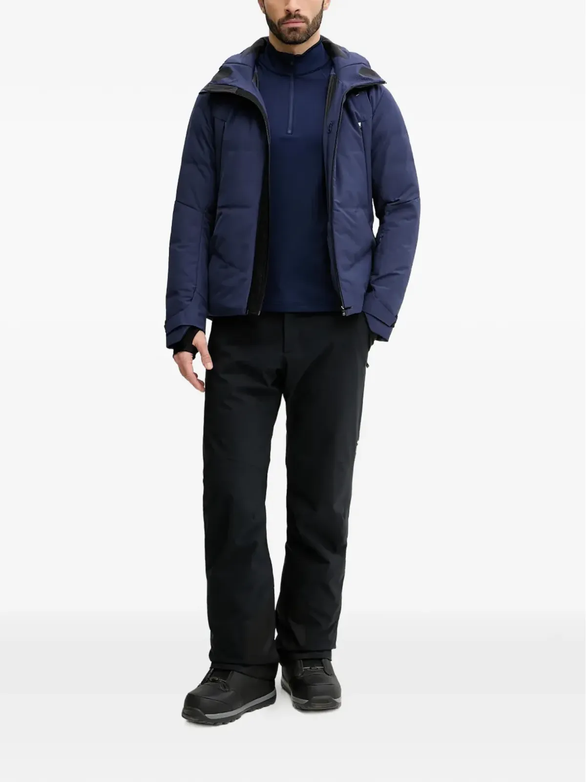 DESCENTE ジップファスナー付きモックネック スキートップ - 画像2