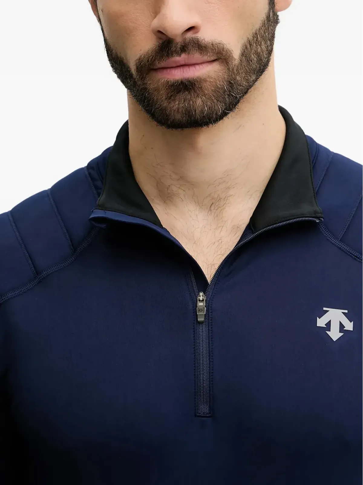 DESCENTE ジップファスナー付きモックネック スキートップ - 画像4