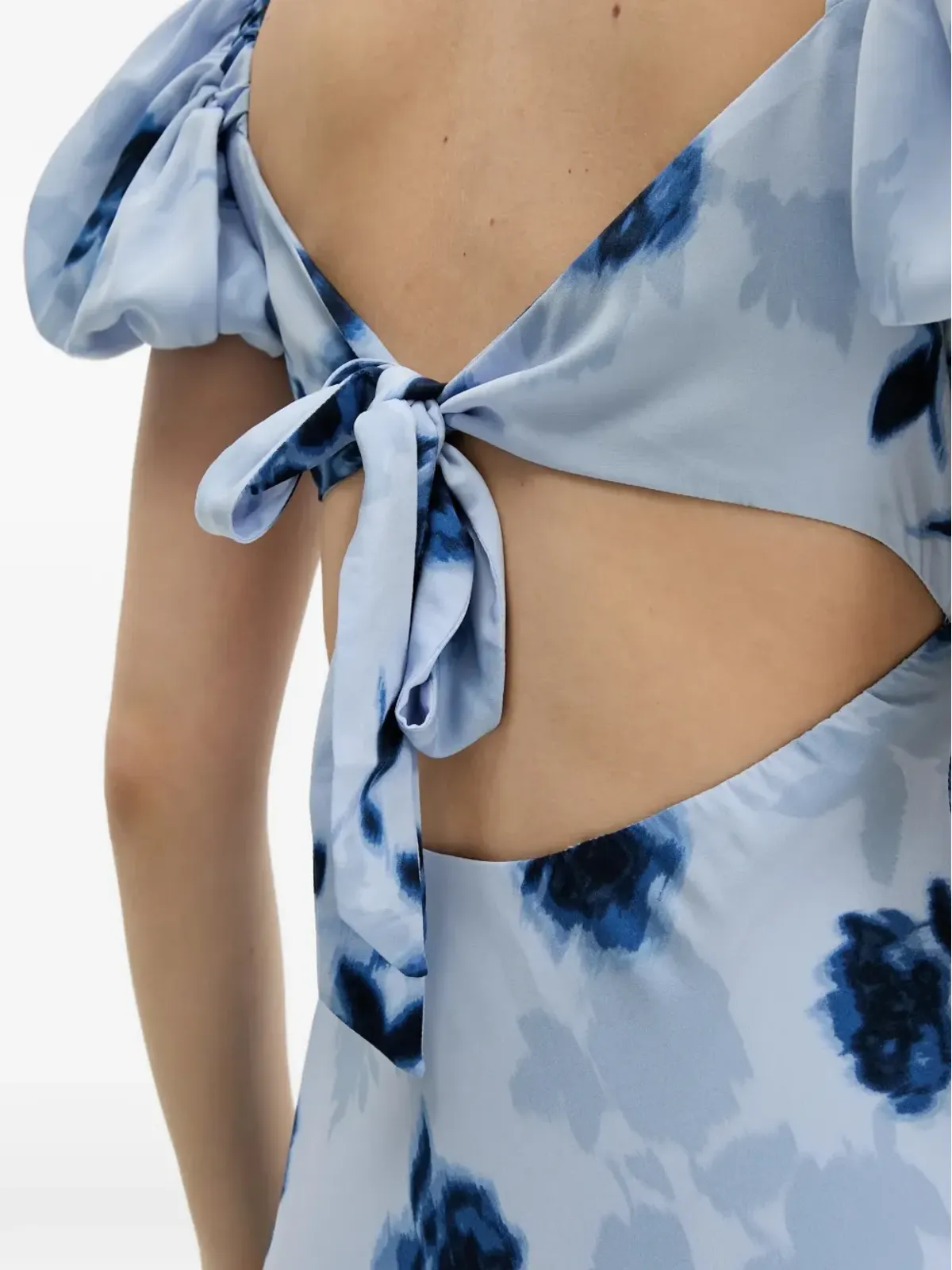 Abercrombie & Fitch 花柄プリント パフスリーブ ミディドレス - 画像5