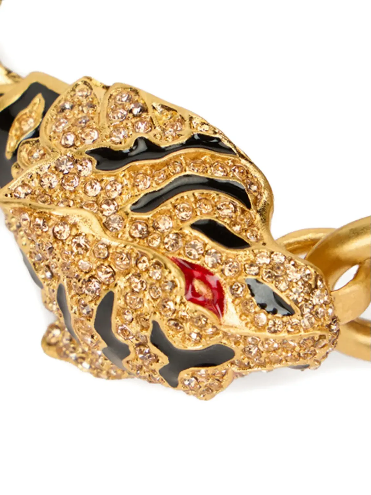 Roberto Cavalli Roar タイガーヘッド チェーン ブレスレット - ゴールド - 画像5