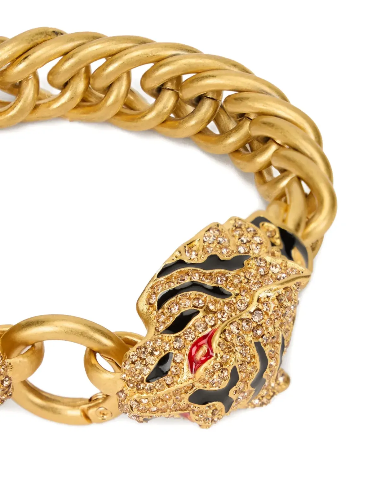 Roberto Cavalli Roar タイガーヘッド チェーン ブレスレット - ゴールド - 画像4
