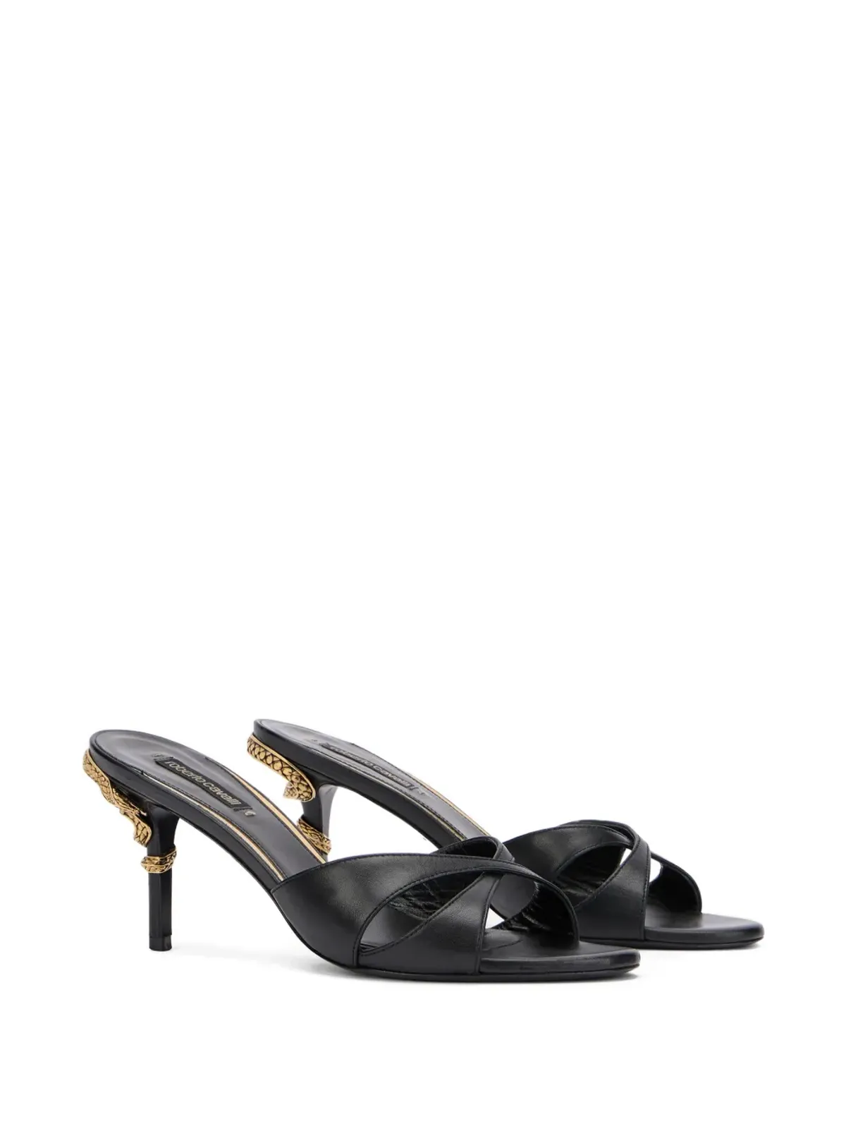 Roberto Cavalli Serpentineサンダル - Black - 画像2